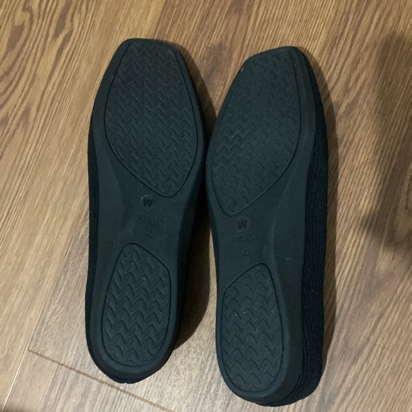 VIVAIA Black Margot Cloud Walker Square Toe V-Neck Slip On Flats EU 42 Brand New - Picture 5 of 9